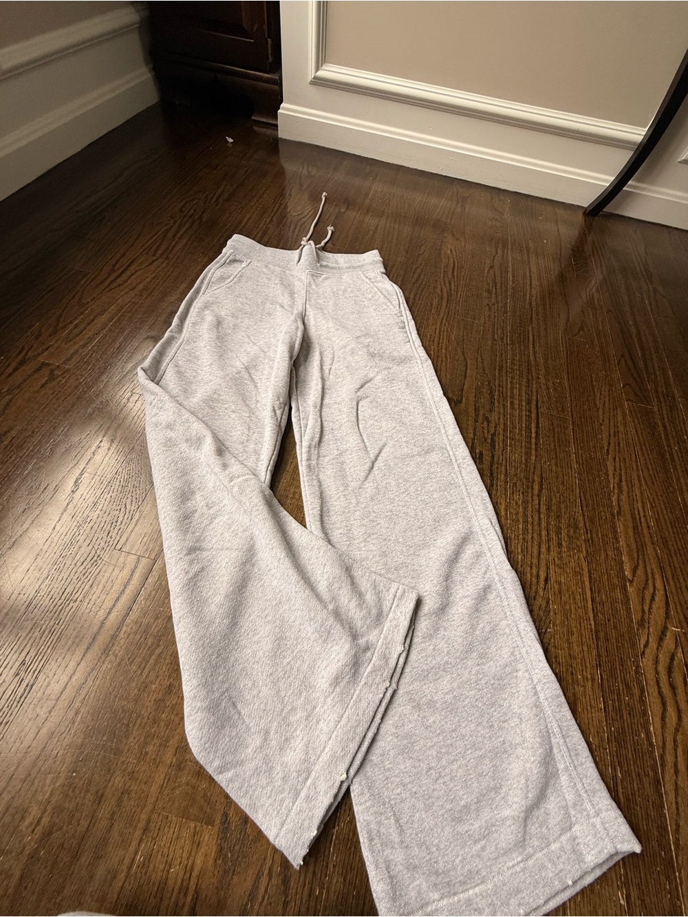 AMO Light graySweatpants  with sparkles with Drawstring